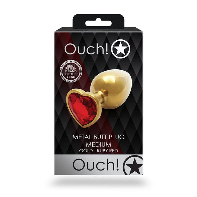 Buy OUCH! Heart Gem Gold Butt Plug - Medium - Gold 8 cm Medium Butt Plug with Heart Gem Base at NZ’s Mega Adult Toys Store. Discover premium sex toys with discreet shipping at the best price in NZ