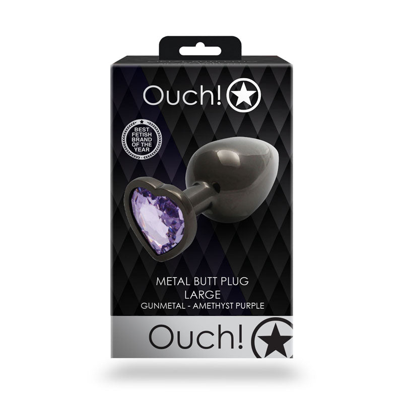 Buy OUCH! Heart Gem Gunmetal Butt Plug - Large - Gunmetal 9.3 cm Large Butt Plug with Heart Gem Base at NZ’s Mega Adult Toys Store. Discover premium sex toys with discreet shipping at the best price in NZ