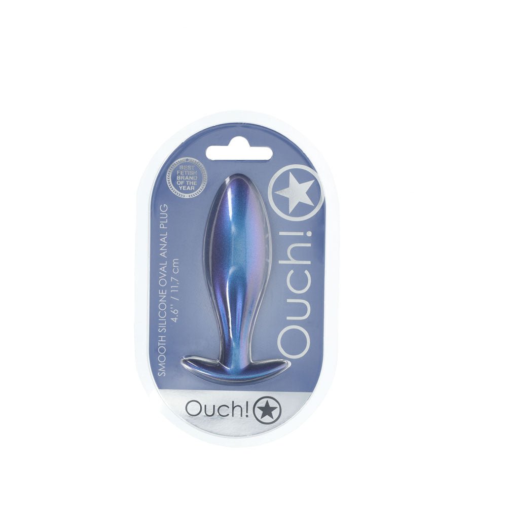 Buy OUCH! Oval Anal Plug - Metallic Blue - Metallic Blue 11.7 cm Butt Plug at NZ’s Mega Adult Toys Store. Discover premium sex toys with discreet shipping at the best price in NZ