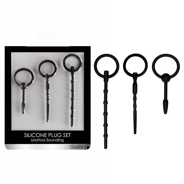 Buy OUCH! Urethral Sounding Plug Set - Black - Set of 3 Sizes at NZ’s Mega Adult Toys Store. Discover premium sex toys with discreet shipping at the best price in NZ