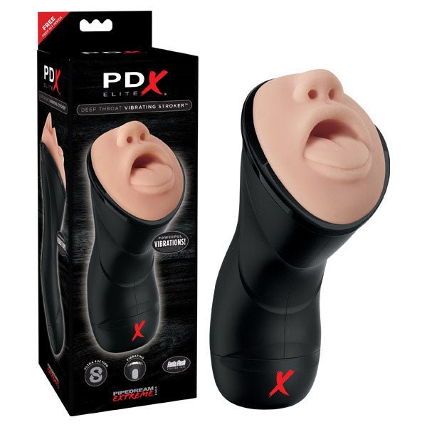 Buy PDX Elite Deep Throat Vibrating Stroker - Flesh Vibrating Mouth Stroker at NZ’s Mega Adult Toys Store. Discover premium sex toys with discreet shipping at the best price in NZ