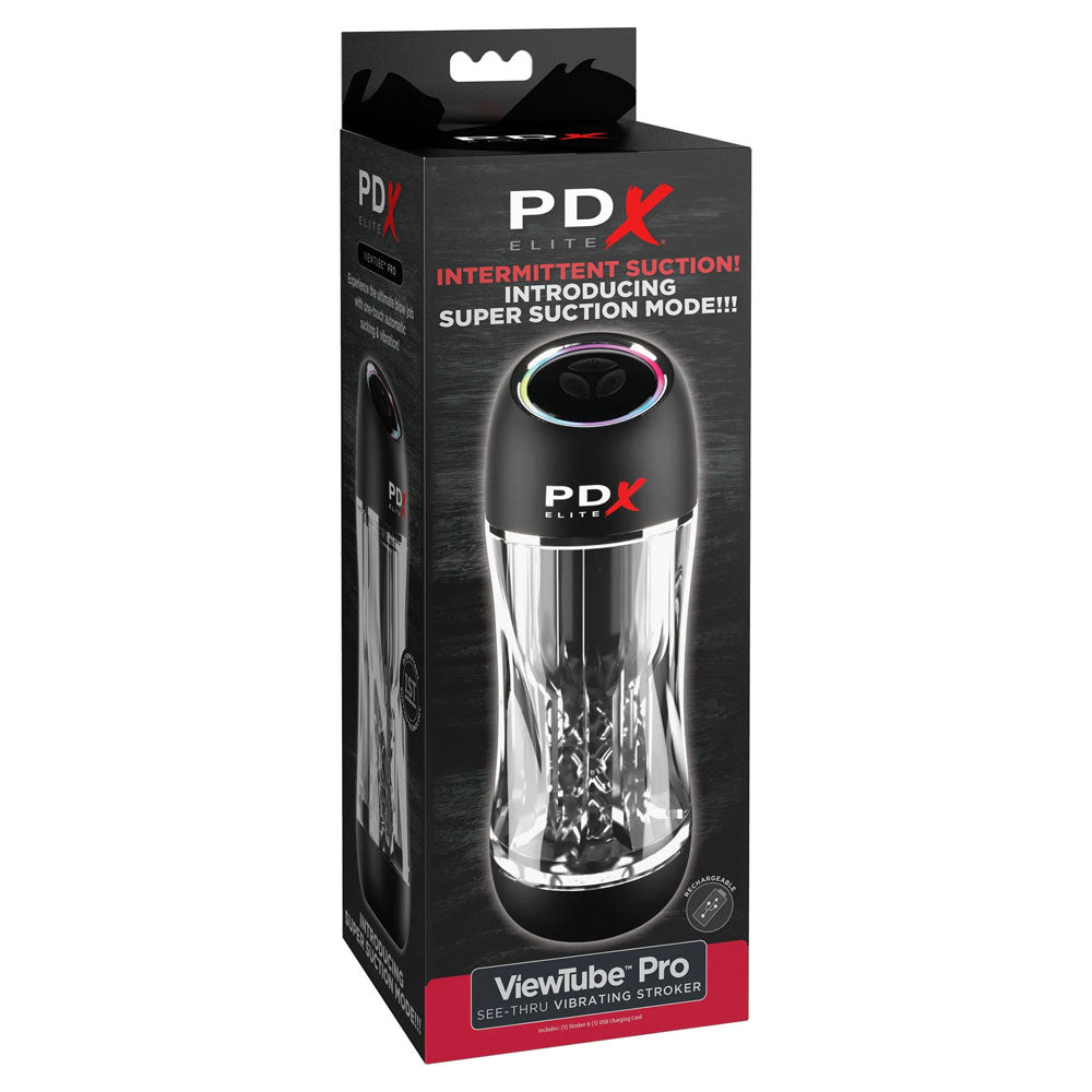 Buy PDX Elite ViewTube Pro - Clear USB Rechargeable Auto Sucking Stroker at NZ’s Mega Adult Toys Store. Discover premium sex toys with discreet shipping at the best price in NZ