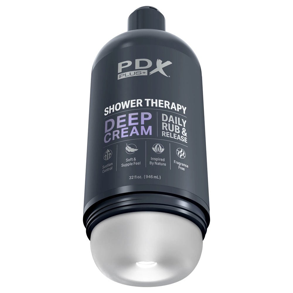 Buy PDX Plus Shower Therapy - Deep Cream - Frosted - Clear Discreet Stroker with Suction Base at NZ’s Mega Adult Toys Store. Discover premium sex toys with discreet shipping at the best price in NZ