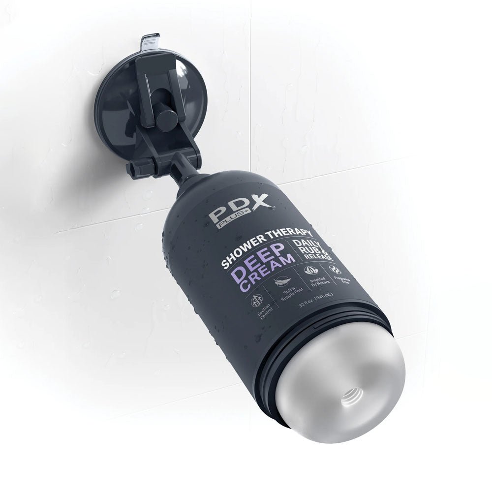 Buy PDX Plus Shower Therapy - Deep Cream - Frosted - Clear Discreet Stroker with Suction Base at NZ’s Mega Adult Toys Store. Discover premium sex toys with discreet shipping at the best price in NZ