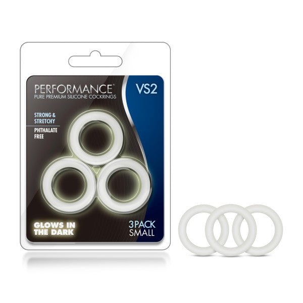 Buy Performance VS2 Pure Premium Silicone Cockrings - Glow In Dark Small Cock Rings - Set of 3 at NZ’s Mega Adult Toys Store. Discover premium sex toys with discreet shipping at the best price in NZ