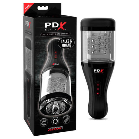 Buy Pipedream Extreme Toyz Elite Talk Dirty Rotobator - USB Rechargeable Powered Masturbator with Sound Effects at NZ’s Mega Adult Toys Store. Discover premium sex toys with discreet shipping at the best price in NZ