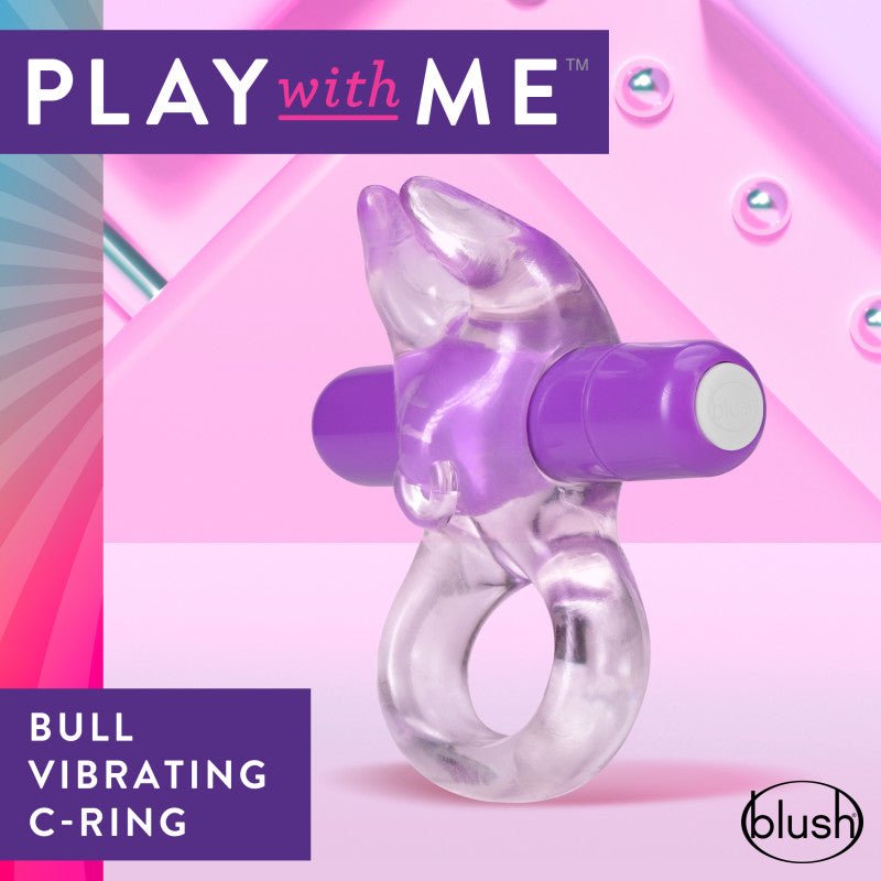 Buy Play With Me Bull Vibrating C - Ring - Clear/Purple Vibrating Cock Ring at NZ’s Mega Adult Toys Store. Discover premium sex toys with discreet shipping at the best price in NZ