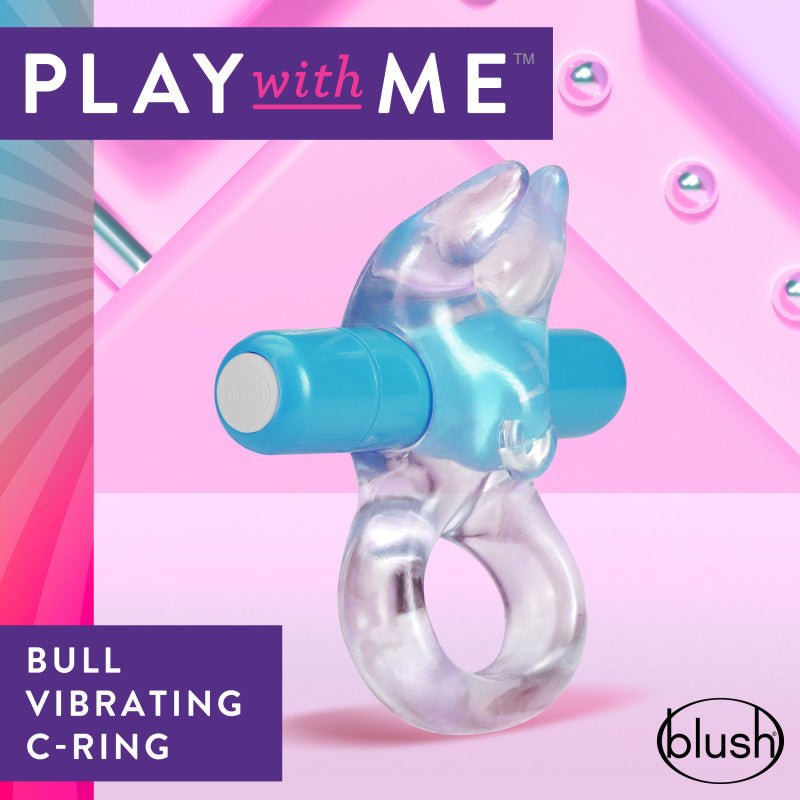 Buy Play With Me Bull Vibrating C - Ring - Clear/Blue Vibrating Cock Ring at NZ’s Mega Adult Toys Store. Discover premium sex toys with discreet shipping at the best price in NZ