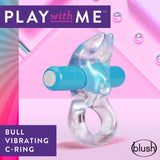 Buy Play With Me Bull Vibrating C - Ring - Clear/Blue Vibrating Cock Ring at NZ’s Mega Adult Toys Store. Discover premium sex toys with discreet shipping at the best price in NZ