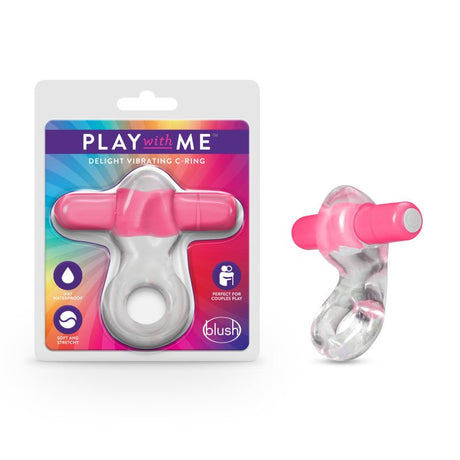 Buy Play With Me Delight Vibrating C - Ring - Clear/Pink Vibrating Cock Ring at NZ’s Mega Adult Toys Store. Discover premium sex toys with discreet shipping at the best price in NZ