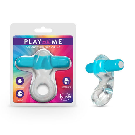 Buy Play With Me Delight Vibrating C - Ring - Clear/Blue Vibrating Cock Ring at NZ’s Mega Adult Toys Store. Discover premium sex toys with discreet shipping at the best price in NZ