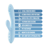 Buy Play With Me - Moondust Magic - Blue 20.3 cm USB Rechargeable Rabbit Vibrator at NZ’s Mega Adult Toys Store. Discover premium sex toys with discreet shipping at the best price in NZ