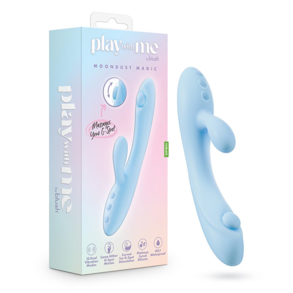 Buy Play With Me - Moondust Magic - Blue 20.3 cm USB Rechargeable Rabbit Vibrator at NZ’s Mega Adult Toys Store. Discover premium sex toys with discreet shipping at the best price in NZ