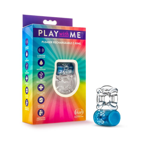 Buy Play With Me Pleaser Rechargeable C - Ring - Blue - Blue Rechargeable Cock Ring at NZ’s Mega Adult Toys Store. Discover premium sex toys with discreet shipping at the best price in NZ