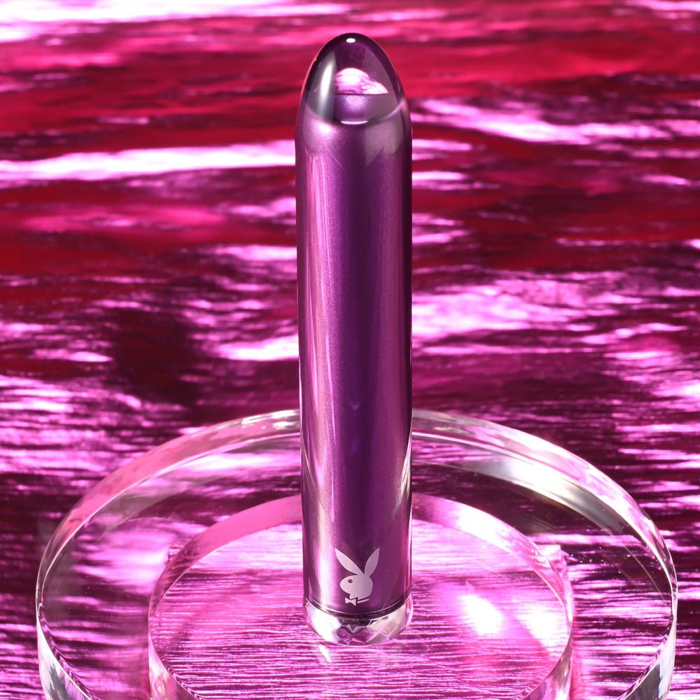 Buy Playboy Pleasure AMETHYST - Purple 12.4 cm USB Rechargeable Glass Tipped Mini Vibrator at NZ’s Mega Adult Toys Store. Discover premium sex toys with discreet shipping at the best price in NZ