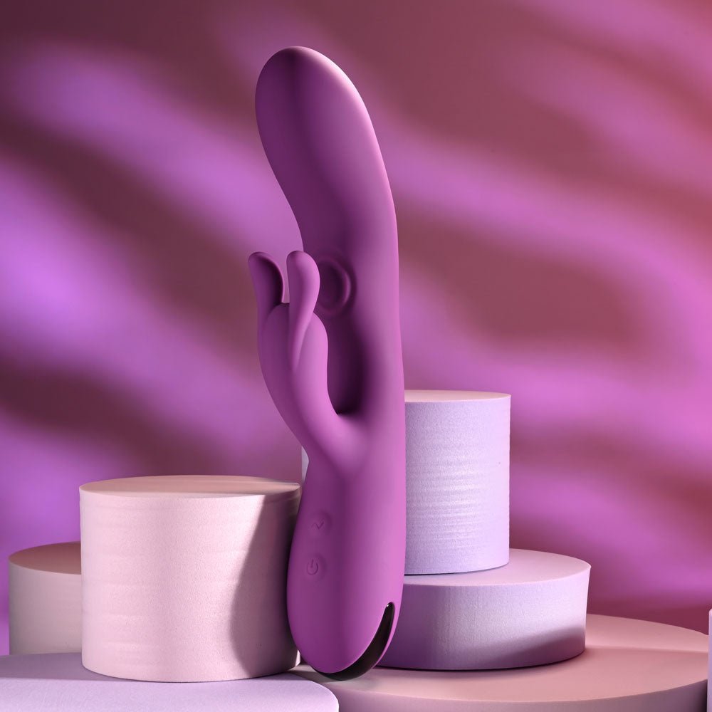 Buy Playboy Pleasure BUSY BUNNY - Purple 22.6 cm USB Rechargeable Rabbit Vibrator with Tapping Shaft at NZ’s Mega Adult Toys Store. Discover premium sex toys with discreet shipping at the best price in NZ