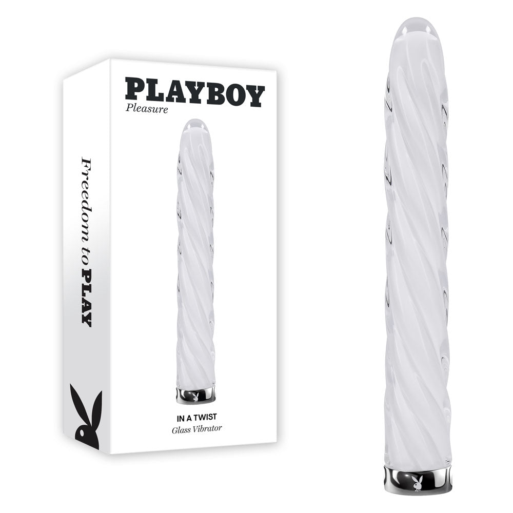 Buy Playboy Pleasure IN A TWIST - White Glass 17.5 cm USB Rechargeable Vibrator at NZ’s Mega Adult Toys Store. Discover premium sex toys with discreet shipping at the best price in NZ