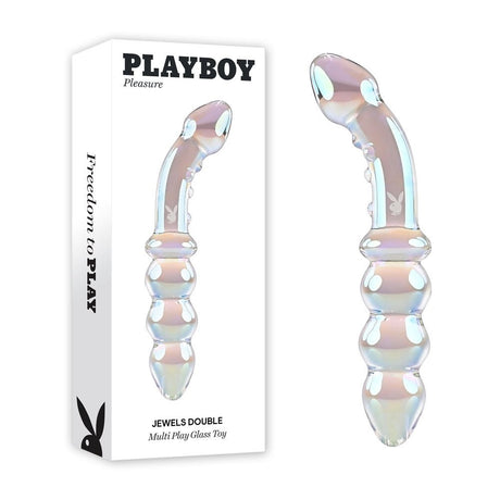 Buy Playboy Pleasure JEWELS DOUBLE - Clear Glass 17.1 cm Double Ended Dildo at NZ’s Mega Adult Toys Store. Discover premium sex toys with discreet shipping at the best price in NZ