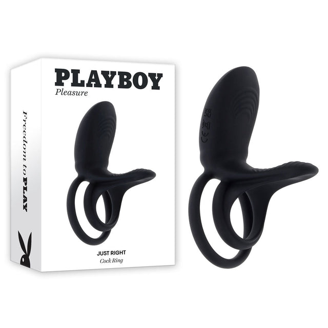 Buy Playboy Pleasure JUST RIGHT - Black USB Rechargeable Vibrating Cock & Balls Rings at NZ’s Mega Adult Toys Store. Discover premium sex toys with discreet shipping at the best price in NZ