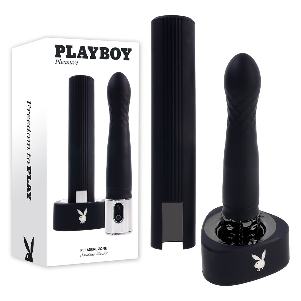 Buy Playboy Pleasure PLEASURE ZONE - Black 21.4 cm Rechargeable Vibrator with USB Charging Dock at NZ’s Mega Adult Toys Store. Discover premium sex toys with discreet shipping at the best price in NZ