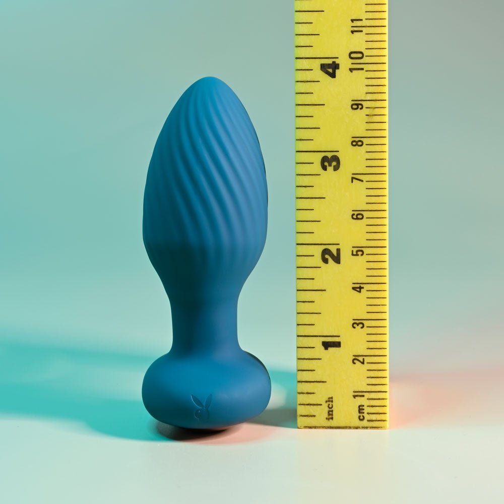 Buy Playboy Pleasure SPINNING TAIL TEASER - Blue 9.7 cm USB Rechargeable Vibrating & Rotating Butt Plug with Wireless Remote at NZ’s Mega Adult Toys Store. Discover premium sex toys with discreet shipping at the best price in NZ