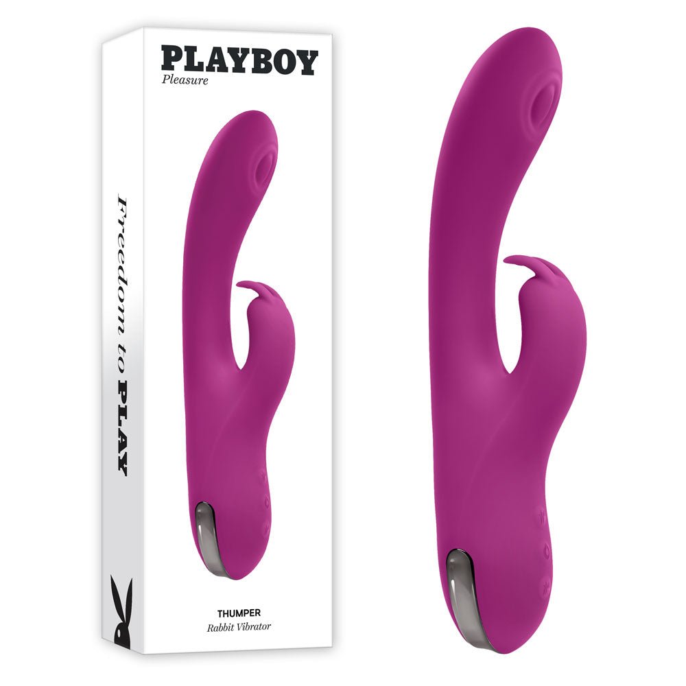 Buy Playboy Pleasure THUMPER - Purple 21.9 cm USB Rechargeable Rabbit Vibrator at NZ’s Mega Adult Toys Store. Discover premium sex toys with discreet shipping at the best price in NZ