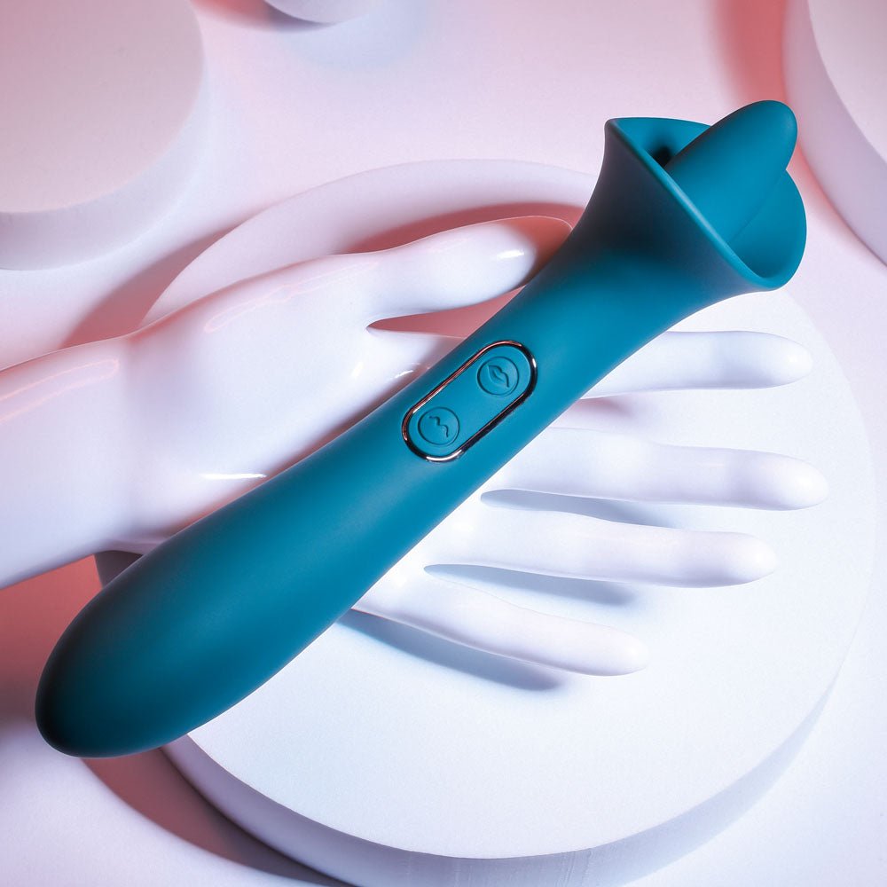 Buy Playboy Pleasure TRUE INDULGENCE - Teal 21.3 cm USB Rechargeable Vibrator with Flicking Tip at NZ’s Mega Adult Toys Store. Discover premium sex toys with discreet shipping at the best price in NZ