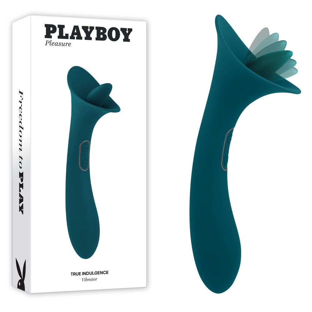 Buy Playboy Pleasure TRUE INDULGENCE - Teal 21.3 cm USB Rechargeable Vibrator with Flicking Tip at NZ’s Mega Adult Toys Store. Discover premium sex toys with discreet shipping at the best price in NZ