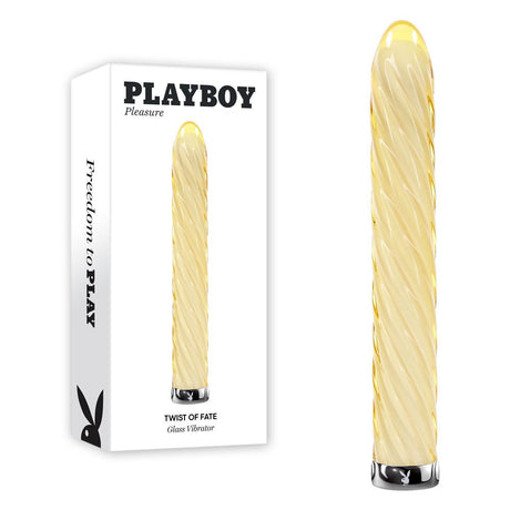 Buy Playboy Pleasure TWIST OF FATE - Yellow Glass 17.5 cm USB Rechargeable Vibrator at NZ’s Mega Adult Toys Store. Discover premium sex toys with discreet shipping at the best price in NZ