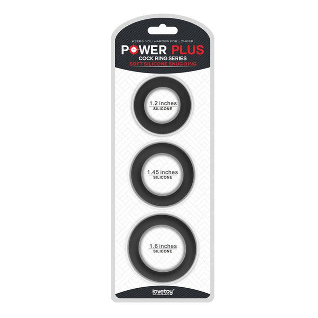 Buy Power Plus Soft Silicone Snug Ring - Black Cock Rings - Set of 3 Sizes at NZ’s Mega Adult Toys Store. Discover premium sex toys with discreet shipping at the best price in NZ