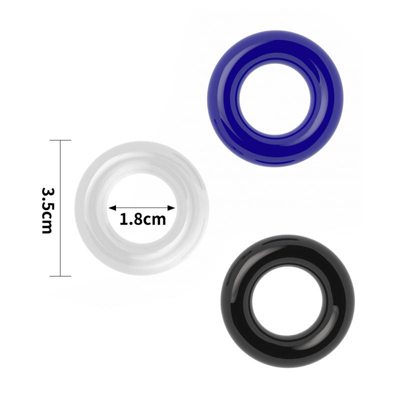 Buy Power Plus Triple Donut Ring Set - Coloured Cock Rings - Set of 3 at NZ’s Mega Adult Toys Store. Discover premium sex toys with discreet shipping at the best price in NZ