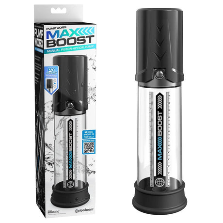 Buy Pump Worx Max Boost - Black - Black Penis Pump at NZ’s Mega Adult Toys Store. Discover premium sex toys with discreet shipping at the best price in NZ