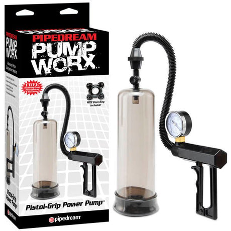 Buy Pump Worx Pistol - Grip Power Pump - Black Penis Pump with Gauge at NZ’s Mega Adult Toys Store. Discover premium sex toys with discreet shipping at the best price in NZ