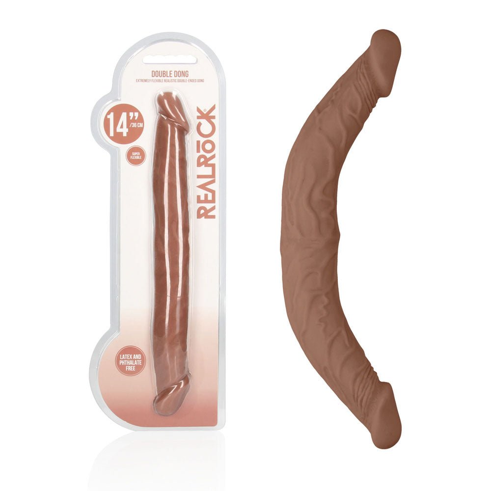 Buy REALROCK 14'' Double Dildo - Tan 36 cm Double Dong at NZ’s Mega Adult Toys Store. Discover premium sex toys with discreet shipping at the best price in NZ