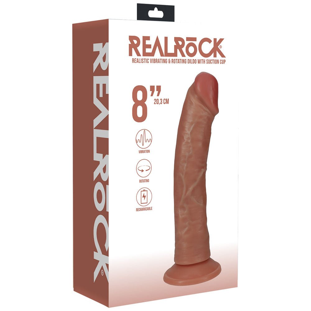 Buy REALROCK 20cm Vibrating + Rotating Cock - Tan - Tan 20.3 cm (8'') USB Rechargeable Vibrating and Rotating Dong at NZ’s Mega Adult Toys Store. Discover premium sex toys with discreet shipping at the best price in NZ