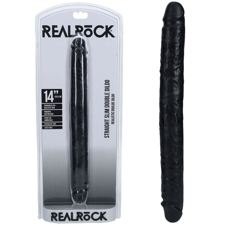 Buy REALROCK 35cm Slim Double Dildo - Black - Black 35 cm (14'') Double Dong at NZ’s Mega Adult Toys Store. Discover premium sex toys with discreet shipping at the best price in NZ