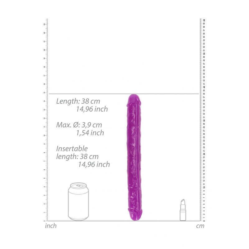 Buy REALROCK 38 cm Double Dong Glow - Purple - Purple 38 cm (15'') Double Dong at NZ’s Mega Adult Toys Store. Discover premium sex toys with discreet shipping at the best price in NZ