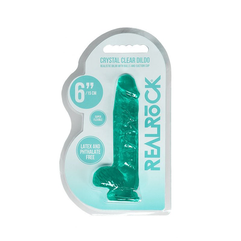 Buy REALROCK 6'' Realistic Dildo With Balls - Turquoise 15.2 cm Dong at NZ’s Mega Adult Toys Store. Discover premium sex toys with discreet shipping at the best price in NZ