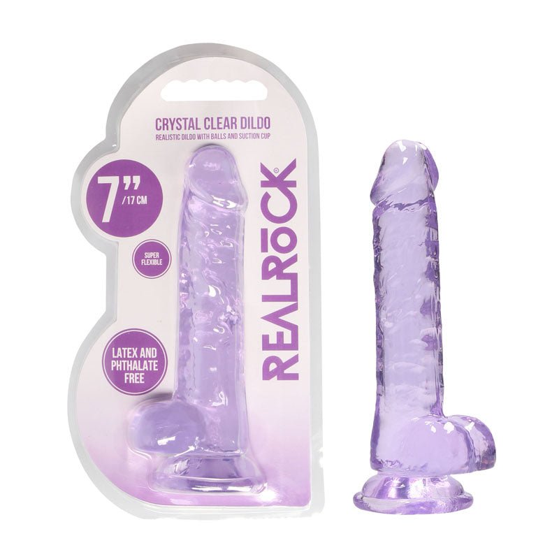 Buy REALROCK 7'' Realistic Dildo With Balls - Purple 17.8 cm Dong at NZ’s Mega Adult Toys Store. Discover premium sex toys with discreet shipping at the best price in NZ