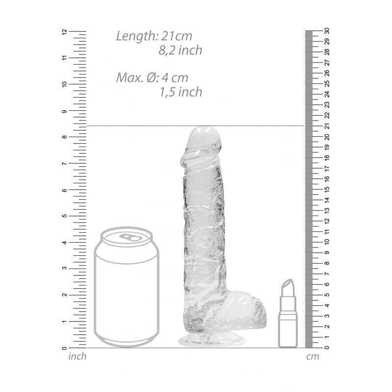 Buy REALROCK 8'' Realistic Dildo With Balls - Clear 20.3 cm Dong at NZ’s Mega Adult Toys Store. Discover premium sex toys with discreet shipping at the best price in NZ