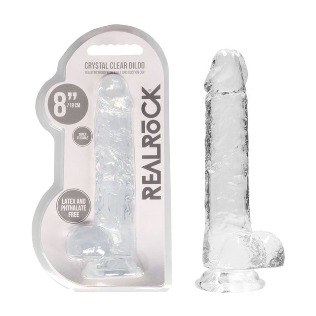 Buy REALROCK 8'' Realistic Dildo With Balls - Clear 20.3 cm Dong at NZ’s Mega Adult Toys Store. Discover premium sex toys with discreet shipping at the best price in NZ