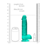 Buy REALROCK 8'' Realistic Dildo With Balls - Turquoise 20.3 cm Dong at NZ’s Mega Adult Toys Store. Discover premium sex toys with discreet shipping at the best price in NZ