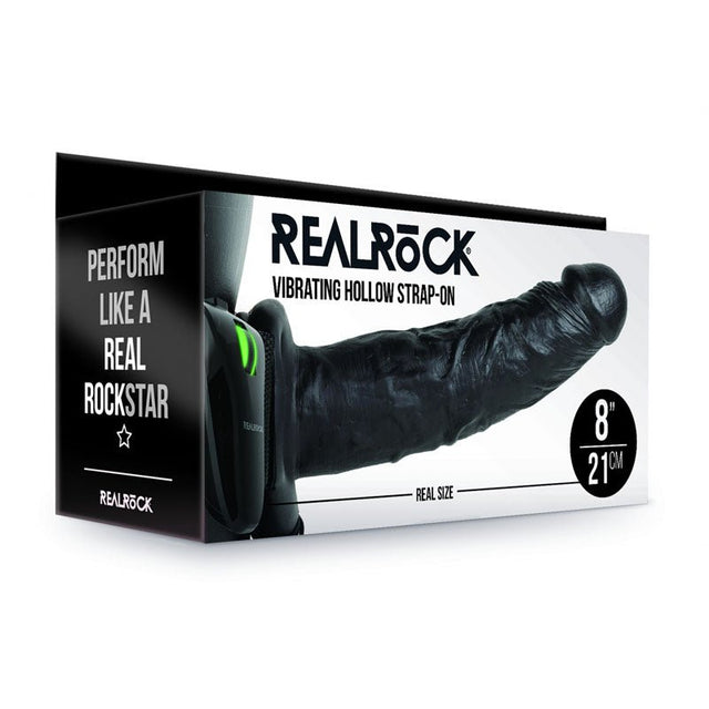 Buy REALROCK Vibrating Hollow Strap - on - 20.5 cm Black - Black 20.5 cm Vibrating Hollow Strap - On at NZ’s Mega Adult Toys Store. Discover premium sex toys with discreet shipping at the best price in NZ