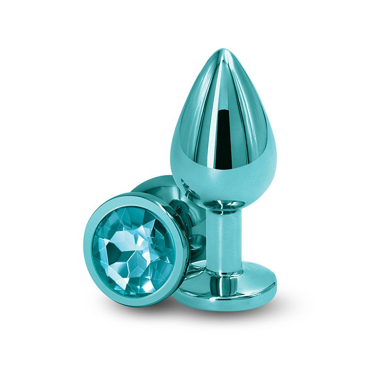 Buy Rear Assets - Medium - Teal - Teal 8.2 cm Medium Metal Butt Plug with Teal Round Gem Base at NZ’s Mega Adult Toys Store. Discover premium sex toys with discreet shipping at the best price in NZ