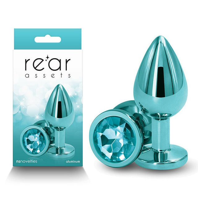 Buy Rear Assets - Medium - Teal - Teal 8.2 cm Medium Metal Butt Plug with Teal Round Gem Base at NZ’s Mega Adult Toys Store. Discover premium sex toys with discreet shipping at the best price in NZ