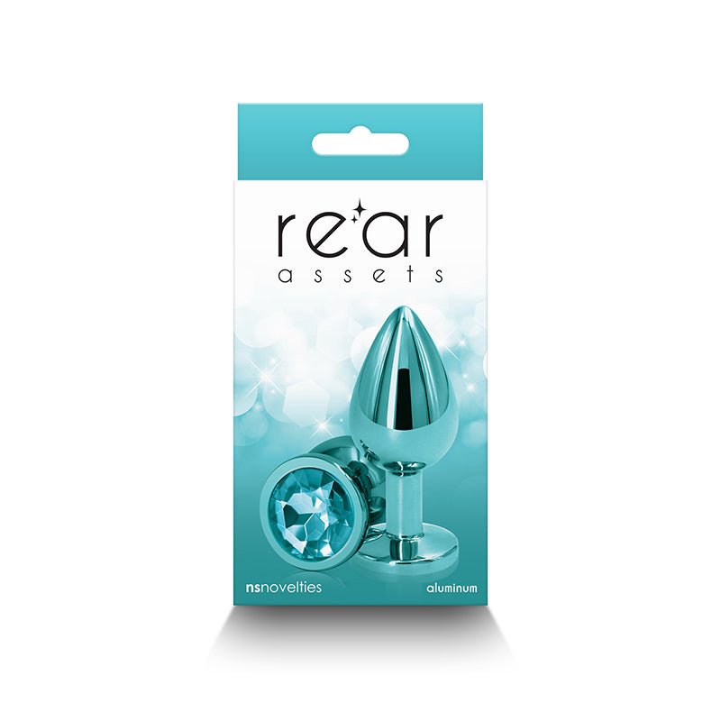 Buy Rear Assets - Medium - Teal - Teal 8.2 cm Medium Metal Butt Plug with Teal Round Gem Base at NZ’s Mega Adult Toys Store. Discover premium sex toys with discreet shipping at the best price in NZ