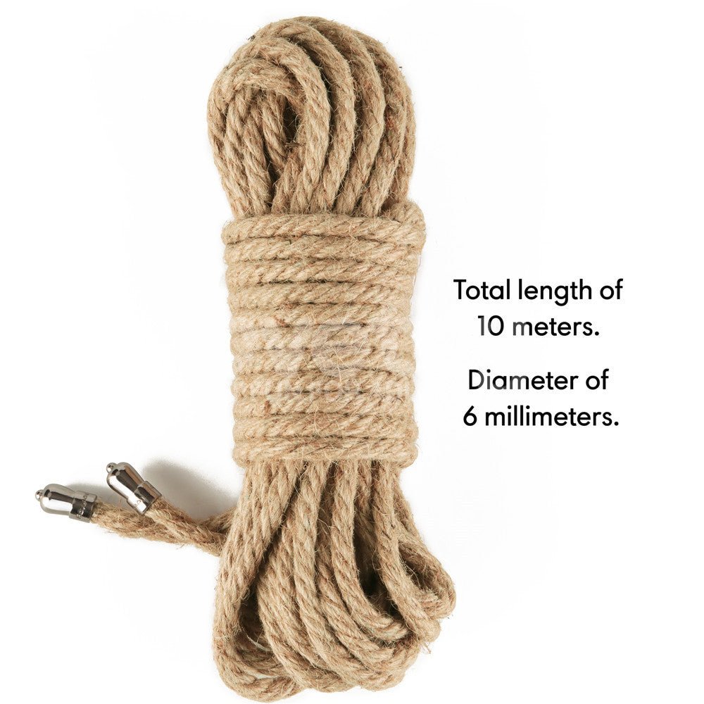 Buy Rebellion Reign Hemp Bondage Rope - Rustic - Rustic Bondage Rope - 10 metre length at NZ’s Mega Adult Toys Store. Discover premium sex toys with discreet shipping at the best price in NZ