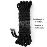 Buy Rebellion Reign Silky Bondage Rope - Black - Black Bondage Rope - 10 metre length at NZ’s Mega Adult Toys Store. Discover premium sex toys with discreet shipping at the best price in NZ