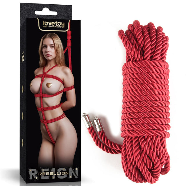 Buy Rebellion Reign Silky Bondage Rope - Red - Red Bondage Rope - 10 metre length at NZ’s Mega Adult Toys Store. Discover premium sex toys with discreet shipping at the best price in NZ