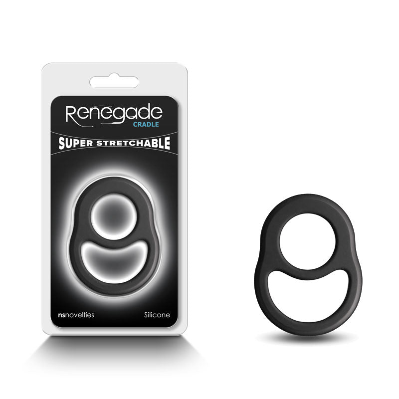 Buy Renegade Cradle - Black - Black Cock & Balls Ring at NZ’s Mega Adult Toys Store. Discover premium sex toys with discreet shipping at the best price in NZ